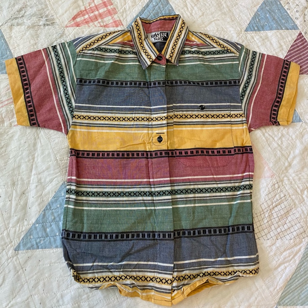 NWT Vintage Krazy Kat Kids Boys Collard Shirt
